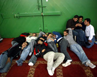 Palestinians are holding a sit-inat al-Aqsa Mosque's compound 