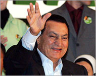 Hosni Mubarak's NDP has 73% of the parliamentary seats