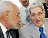 Al-Wafd leader Noaman Gomaa (R) was ousted at the weekend