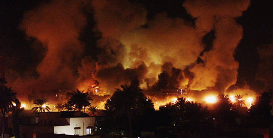 Images of shock and awe in Baghdad