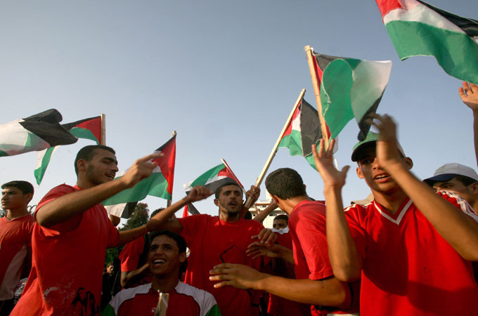 Palestinian youth in Gaza refugee camp