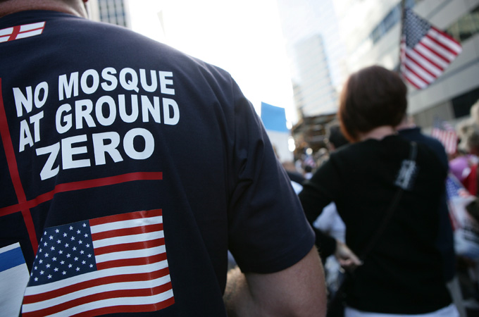 Ground Zero Mosque protestor