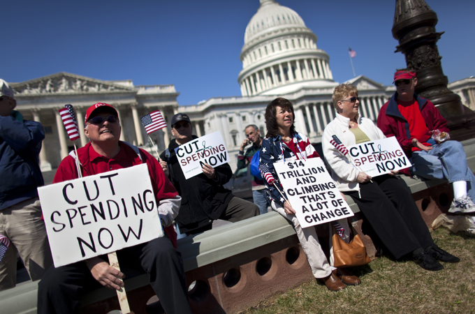 Tea Party protestors