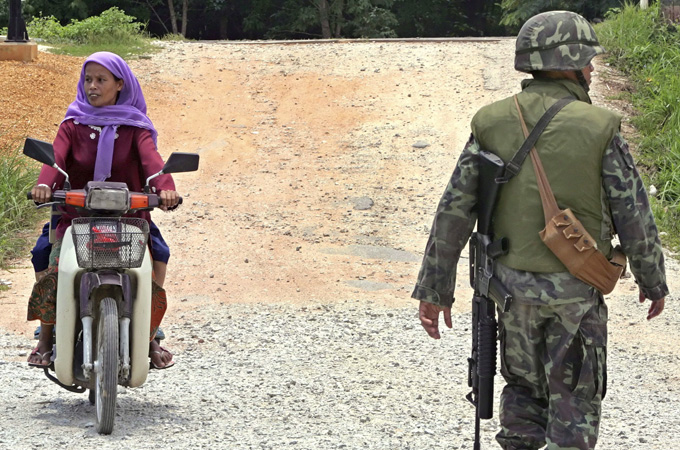 Thai soldier in southern Thailand