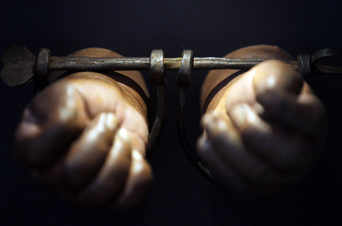 Shackles for slave children