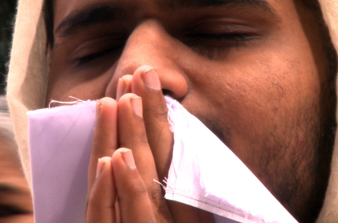 Indian Hospital: moksha the jain monk praying