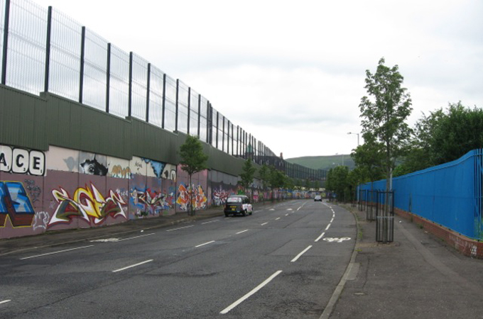 Peace wall in Belfast