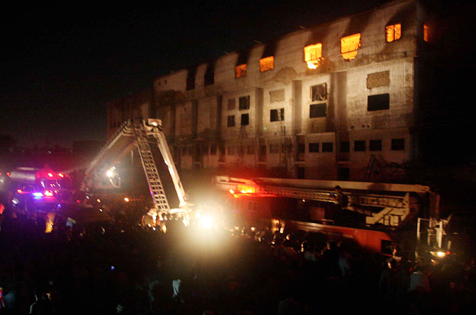 Karachi factory fire