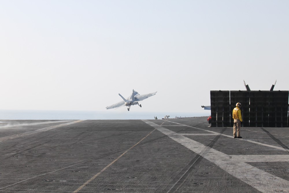 On board the USS Eisenhover