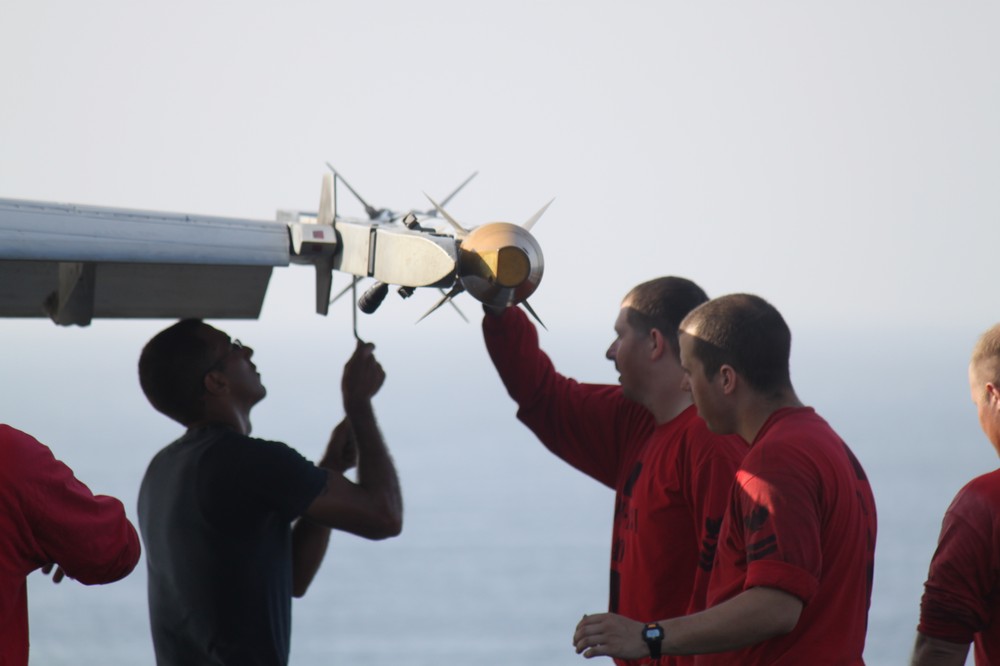 On board the USS Eisenhower