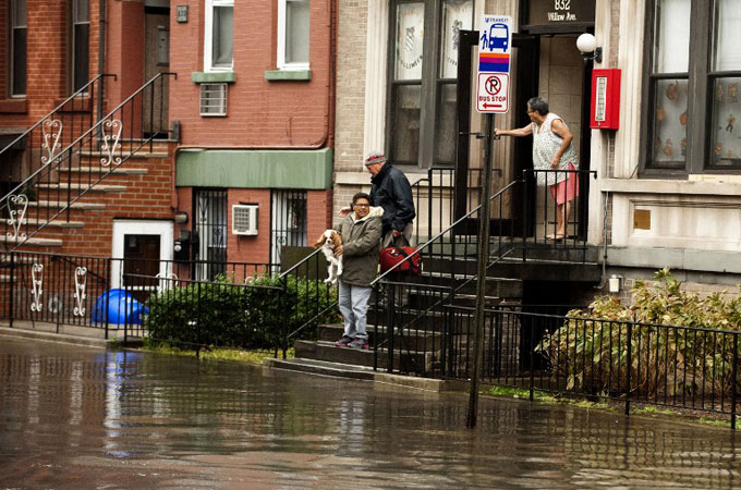 Post-Sandy flooding in Hoboken