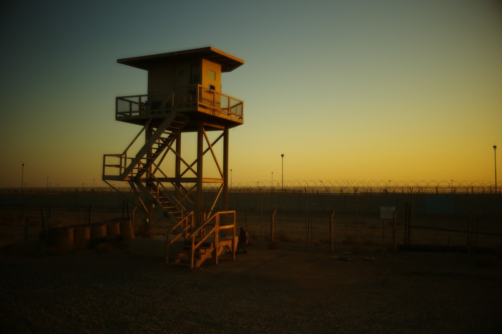 Camp Bucca near Basra. Once a sprawling US military prison, it is now a hotel for foreign business visitors. A room costs more than $200/night.