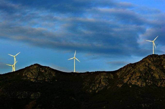 Windmills are seen 12 January 2006 near