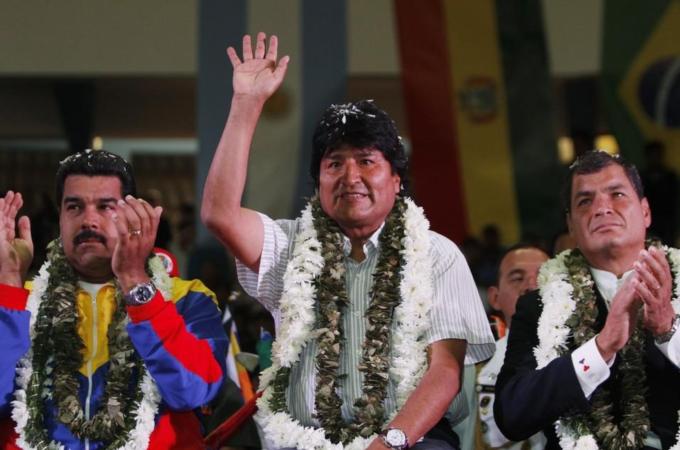 Rafael Correa, Nicolas Maduro, Evo Morales