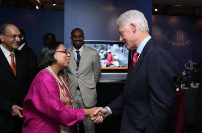 Ruchira Gupta (left) founded Apne Aap, the group behind the newsletter, to end trafficking [File: Apne Aap]