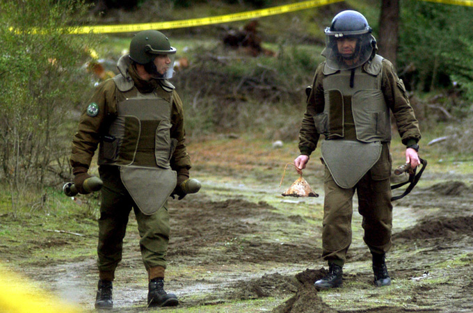 Rockets and others explosives were found in Colonia Dignidad, but classified files held by the Chilean authorities prevent more information being revealed about exactly who was involved the atrocities committed at the Colony [EPA]