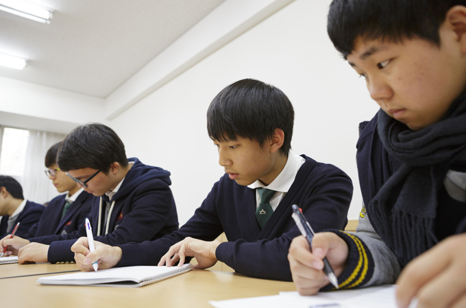 Shinil High School students prepare for the challenging university admission test [Christina Sjogren]