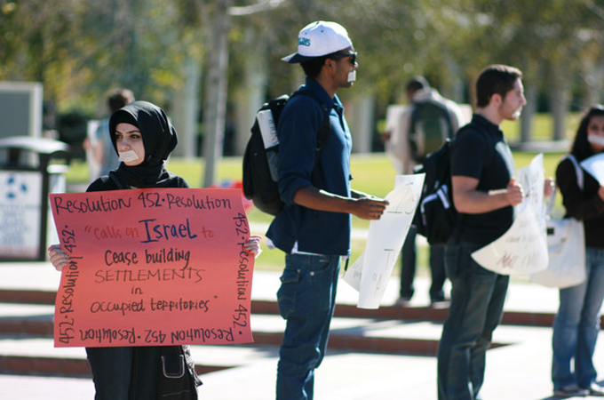 The Students for Justice in Palestine (SJP) is a growing movement on US campuses [Scott Denny/Flickr]