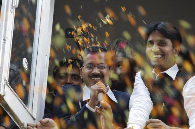 AAP, flushed with its recent success in Delhi, plans to contest next year's general elections [AP Photo]