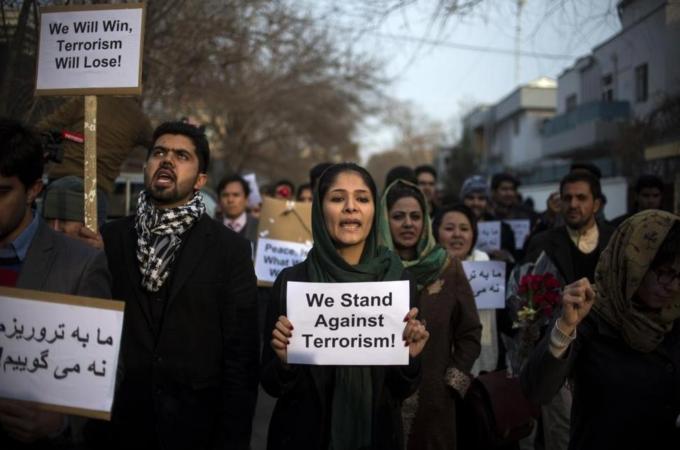 The Taliban did not mention Afghan victims of the Taverna attack in their statements, writes the author [AFP]