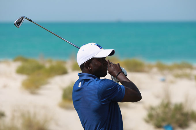 Dwight Yorke has been mastering his new sport in Qatar after retiring from football [Getty Images]