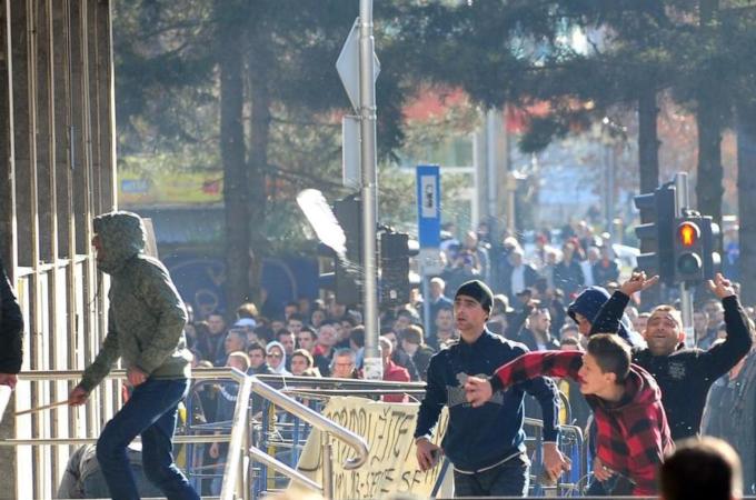 Protests erupted in the town of Tuzla over high unemployment and corrupt privatisation practices [AFP/Getty Images]