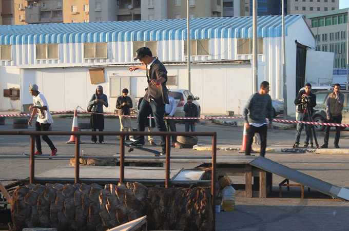 Libyan youth gather for an extreme-sports showcase in Tripoli [Taha Al Alem and Hafeed Dahmani/Al Jazeera]