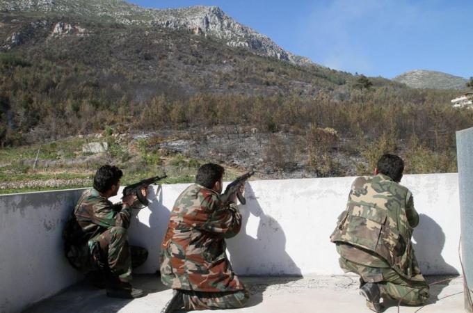 Syrian soldiers initiated a counter-offensive after rebels took over the Armenian-Syrian town of Kassab [EPA]