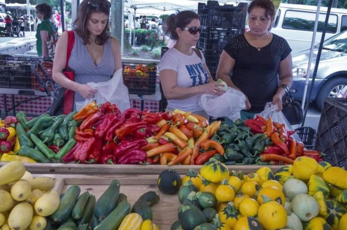 In the US, the number of local farmers' markets tripled between 1998 and 2013, writes Cox [AFP]
