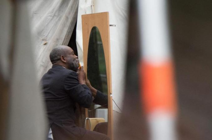 Makeshift life for refugees at Oranienplatz in Berlin, Germany. Refugees, mainly from Africa, have been staying at the camp for a year now [EPA]