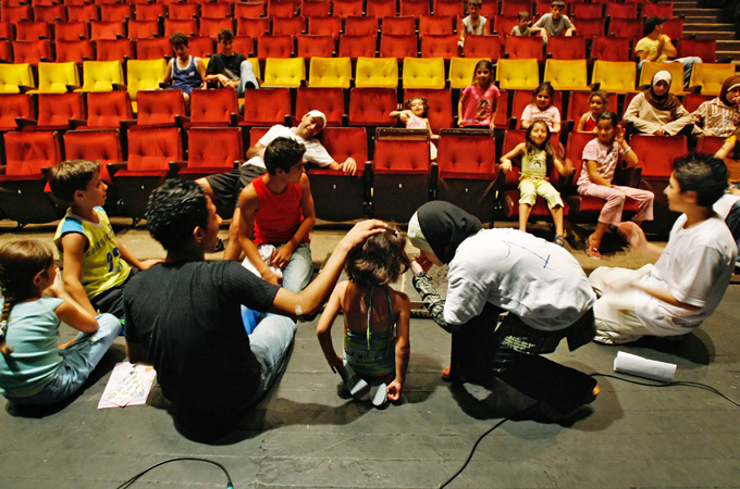 Al-Madina Theatre in Beirut hosts workshops, exhibitions and film screenings in addition to live performances [AP]