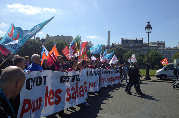 The French government's austerity measures are unpopular with labour unions [Karine Barzegar/Al Jazeera]