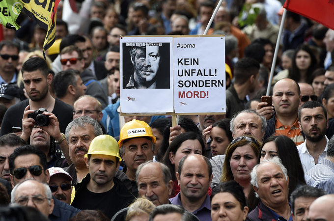 Some Turks have accused PM Erdogan of being responsible for the deadly accident at the Soma mine [Reuters]