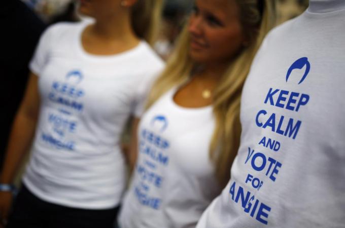 'Keep calm' slogans have been widely used in a variety of merchandise [Reuters]