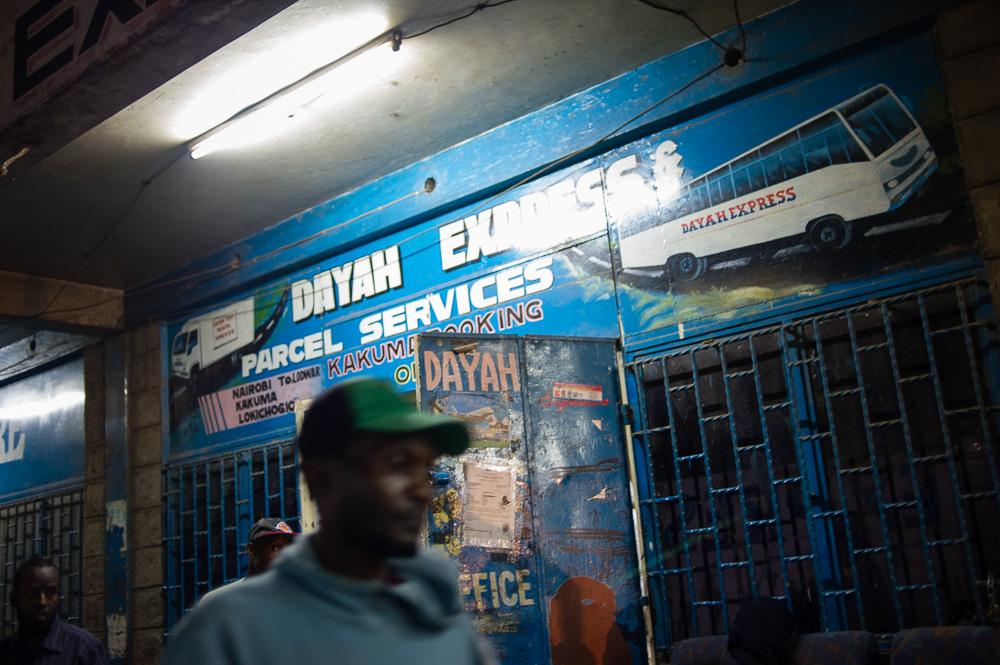 <p>The "Dayah Express" bus leaves Nairobi several times a week before dawn, and takes two days to reach Kakuma.</p>