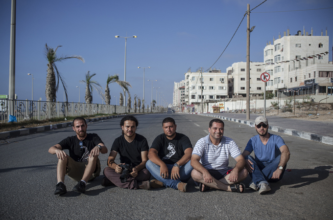 Gaza-based rap group Palestinian Unit recorded a song under Israeli bombings [Eduardo Soteras Jalil/Al Jazeera]