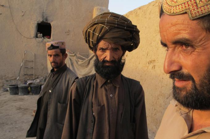 A Pakistani Baloch and his two sons currently living in Kandahar, Afghanistan. [Karlos Zurutuza/ Al Jazeera]