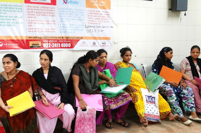 Sion Hospital was chosen as the launchpad for the project as it is frequented by the poor [Priyanka Borpujari/Al Jazeera]