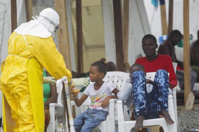 Health workers fear contracting Ebola from patients, writes Burke [EPA]