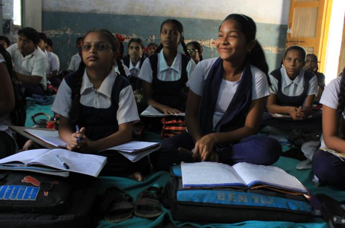 The Gujarat government has introduced nine new textbooks this academic year [Raksha Kumar/Al Jazeera]