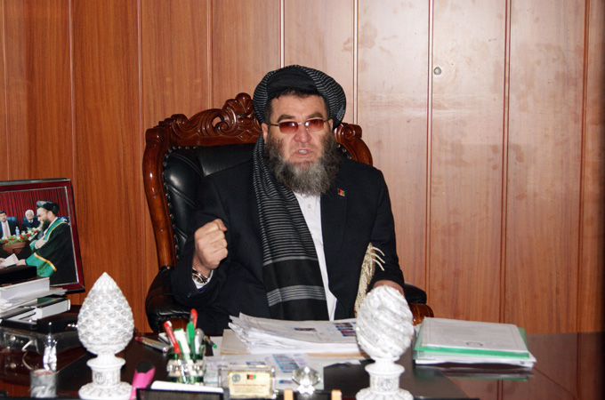 Judge Mawlawi Sediqullah Haqiq rejects corruption allegations towards the judiciary [Bilal Sarwary/Al Jazeera]