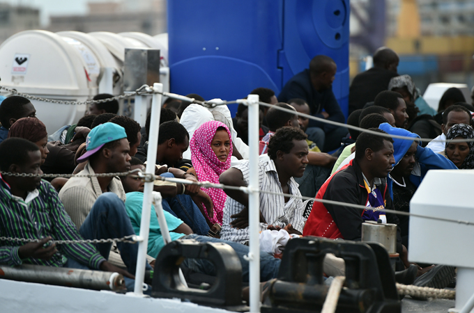 More than 1,200 Nigerian women arrived in Italy by boat in 2014 [Getty Images]
