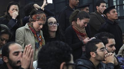 Family and friends react to court rulings against those who took part in protests [Reuters]