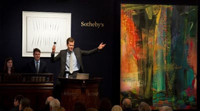 Gerhard Richter's Abstraktes Bild sold for $46.8m [Motez Bishara/Al Jazeera] 