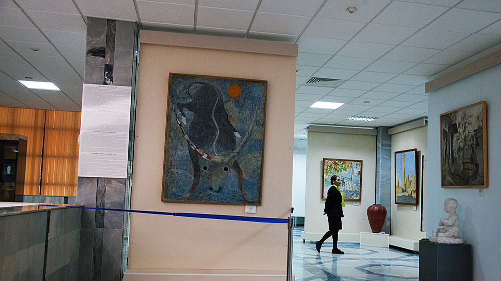 The Bull, a painting by avant-garde artist Vladimir Lysenko became the symbol of the Savitsky museum [Timur Karpov/Al Jazeera]