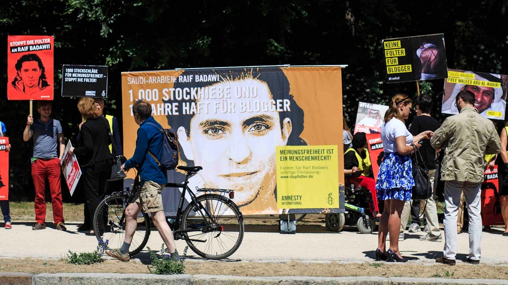 Activists Protest Saudi Court Verdict In Badawi Case