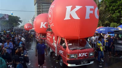 KFC is poised to become the first major US fast food retailer in Myanmar as the long-isolated nation braces for an influx of foreign investment [Phyo Hein Kyaw/AFP/Getty Images]