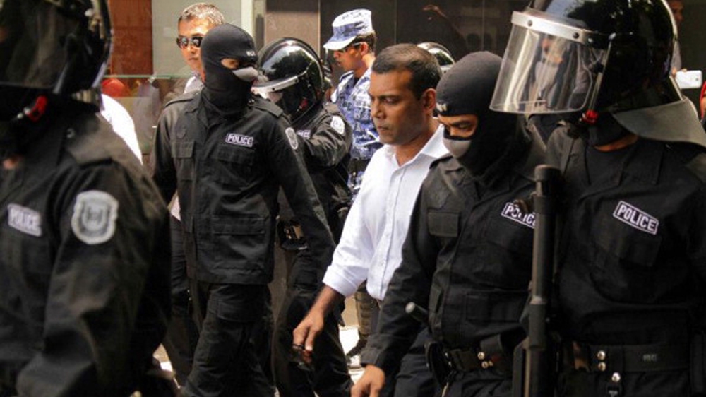 CORRECTION-MALDIVES-INDIA-POLITICS-ARREST