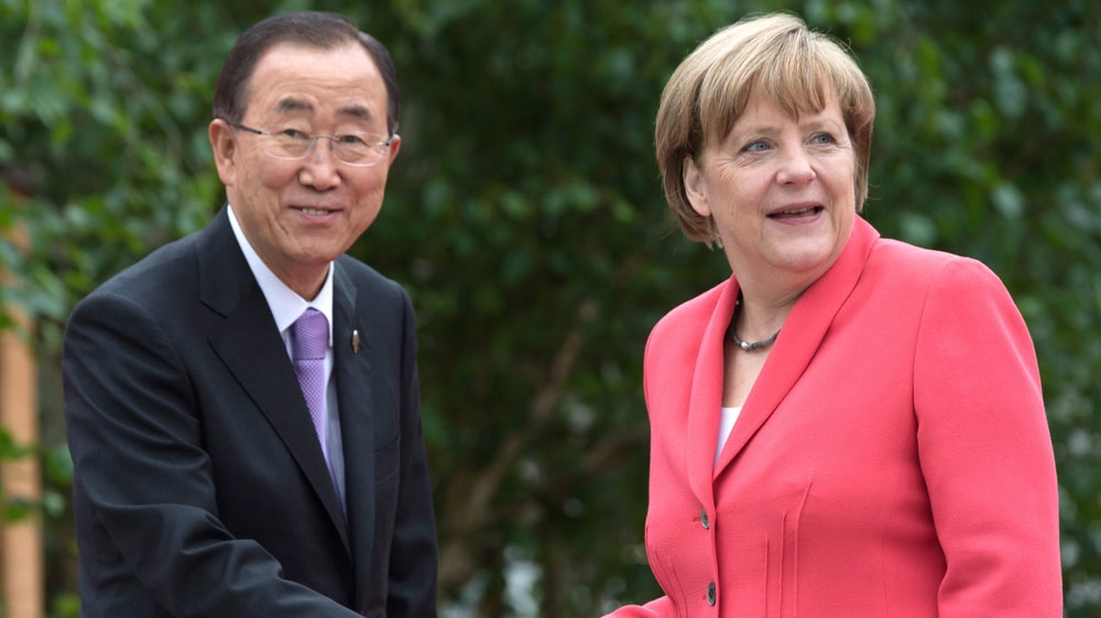 BAN KI-MOON AND ANGELA MERKEL