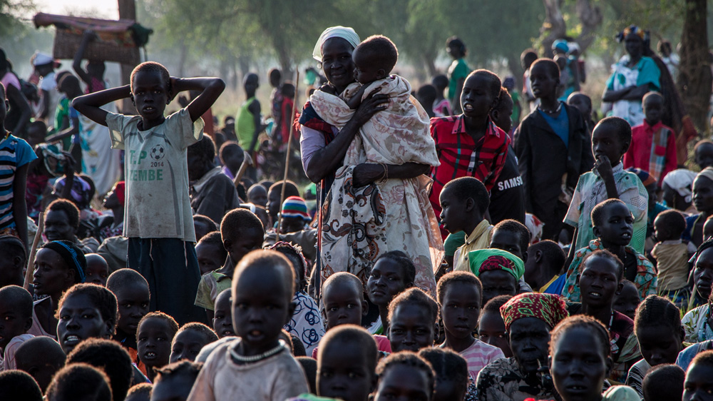 This village in Fangak county is a safe haven for people fleeing government attacks in opposition-held areas of Unity and Upper Nile states [Ashley Hamer/Al Jazeera]